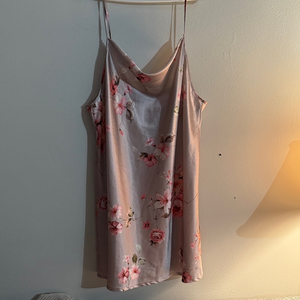 Floral Satin Slip Dress